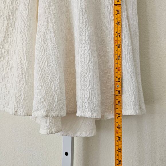 CLEOBELLA Violet Embroidered Spaghetti Strap V-Neck Bow Smocked Mini Dress Sz M - Picture 16 of 16